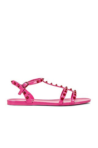 Valentino Garavani Polymeric Sandals in Feminine & Rouge Pur | FWRD | FWRD 