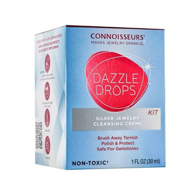 Connoisseurs Silver Jewelry Cleaner Dazzle Drops: Liquid Solution for Silver, Removes Dirt, Not for Pearl, Opal, Coral | Target