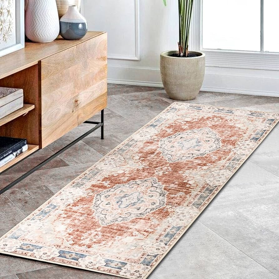 MUJOO Hallway Runner Rug Machine Washable Runner Rugs 2'x6 ' Non Slip Boho Runner Rugs for Hallwa... | Amazon (US)
