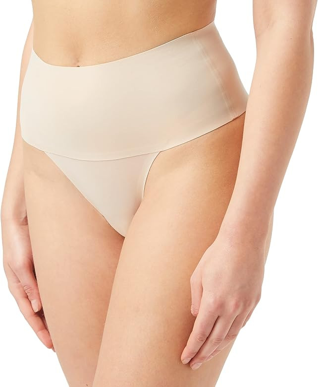 SPANX Women's Undie -Tectable Thong, Soft Nude, Off White, Tan, XL | Amazon (US)