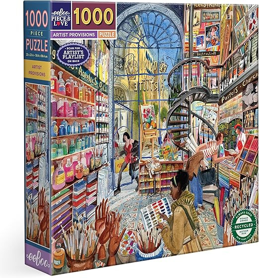 Eeboo - Puzzle 1000 Pièces Artist Provisions - Puzzle Adulte 1000 Pièces en Carton - Dimensions... | Amazon (FR)