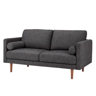 Oana Mid-Century Tapered Leg Seating Collection by iNSPIRE Q Modern (Loveseat - Black) | Bed Bath & Beyond