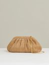 Reiss Natural Gia Raffia Clutch Bag | Reiss UK