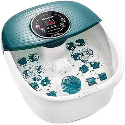 Foot Spa/Bath Massager with Heat, Bubbles, and Vibration, Digital Temperature Control, 16 Masssag... | Amazon (US)