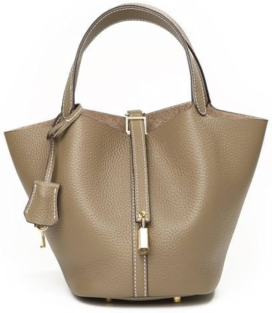 CHUOZI Purses and Handbags for Women Genuine Leather Small Bucket Bag Satchel Ladies Stylish Lock... | Amazon (US)