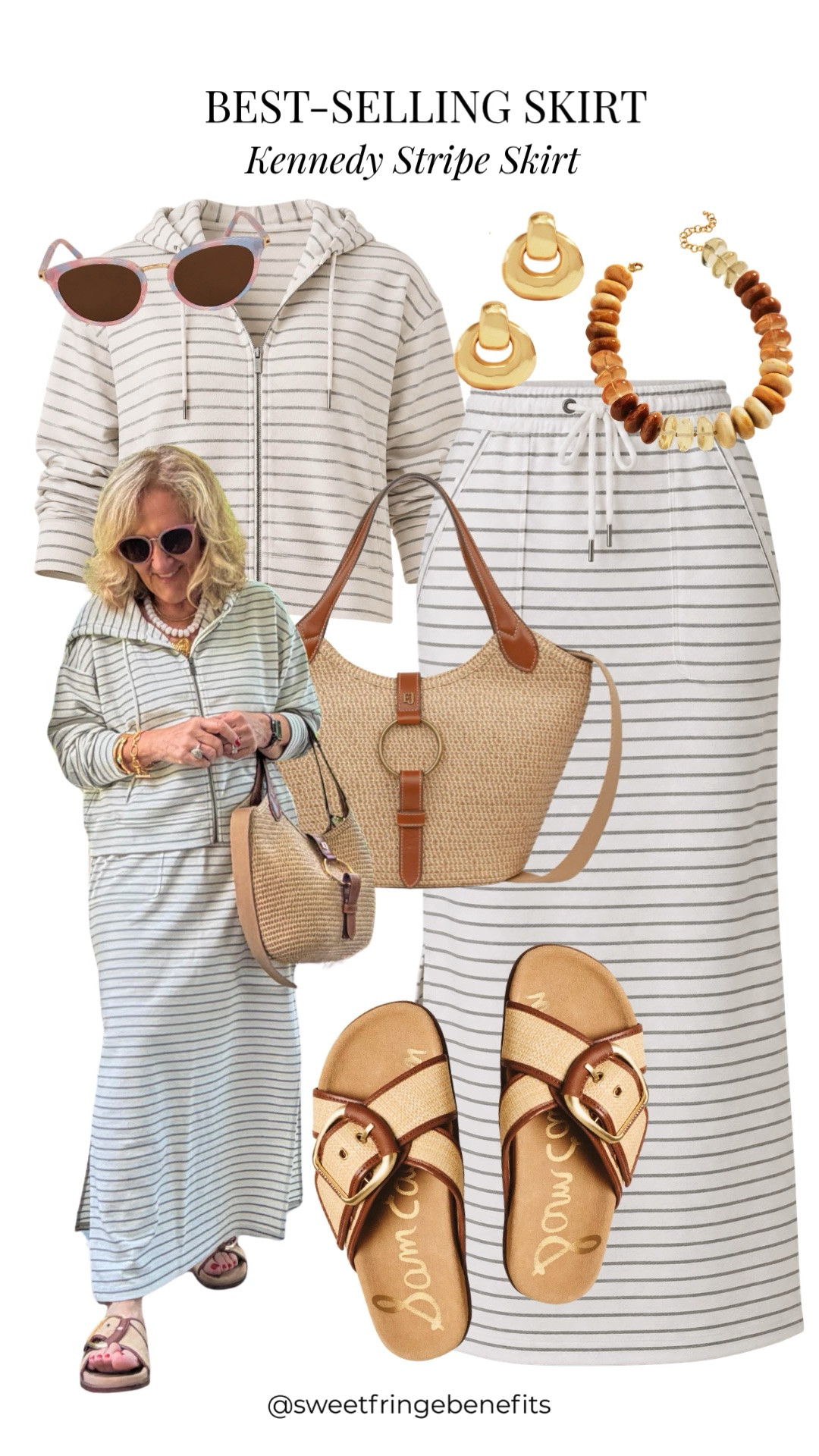 This bestselling striped skirt is an easy, comfortable piece for warm-weather days. Pair it with the coordinating striped hoodie and woven accessories for an effortless coastal-inspired look.

💡 LTK MADE EASY
❤️ Heart = Support my posts!
🔖 Save = Get sale & restock alerts
📋 Lists = Keep favorites organized
📲 Share = Send lists and products to a friend. Hello, Christmas List!
💬 Comment = Ask me anything about what I'm wearing.:-)

#LTKootd #LTKTravel #LTKOver40