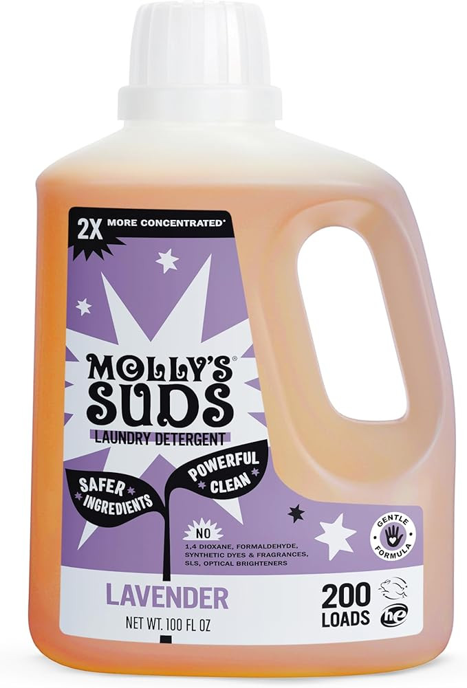 Molly's Suds Liquid Laundry Detergent | Clean Laundry Detergent Soap for Sensitive Skin | 2x Conc... | Amazon (US)