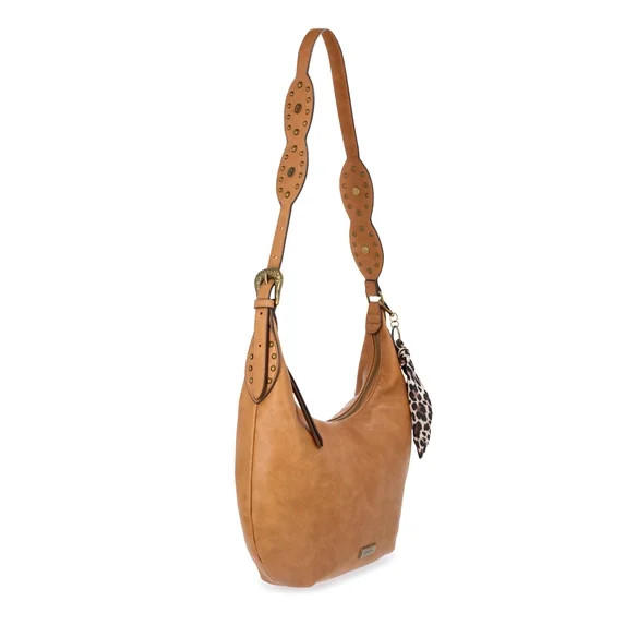Jessica Simpson Women's Daphne Faux Leather Hobo Handbag, Wheat | Walmart (US)