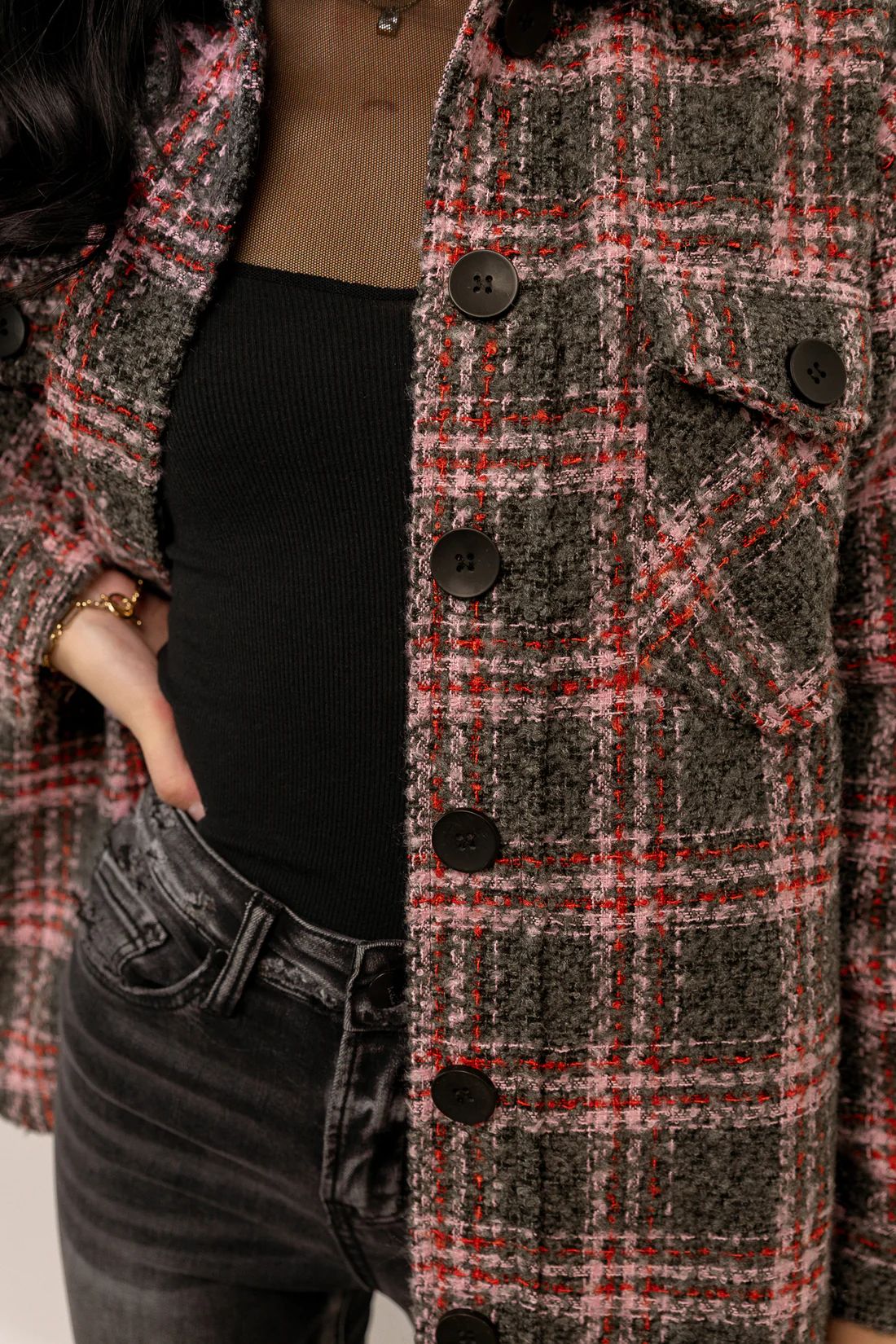 Kendall Plaid Shacket - böhme | Bohme