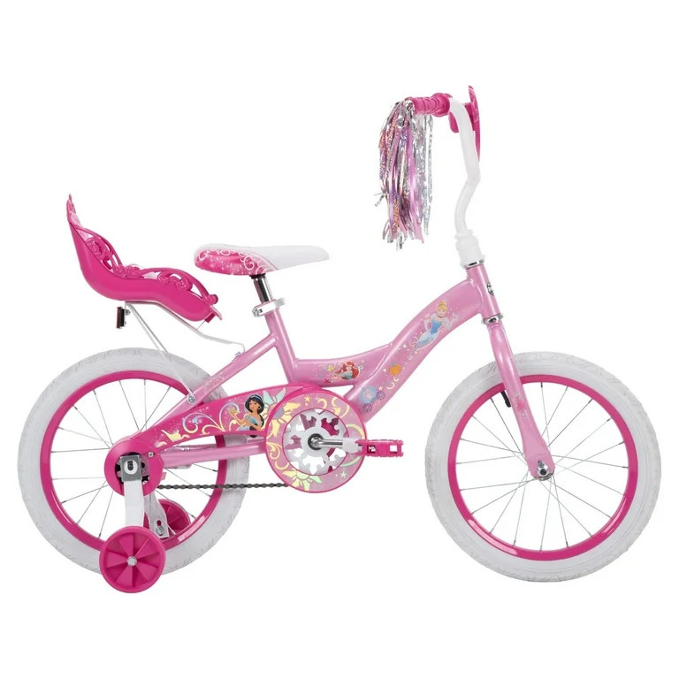 Disney Princess Girls' 16" Sidewalk Bike with Training-Wheels by Huffy , Pink - Walmart.com | Walmart (US)