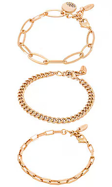 Ettika Chain Bracelet Set in Gold from Revolve.com | Revolve Clothing (Global)