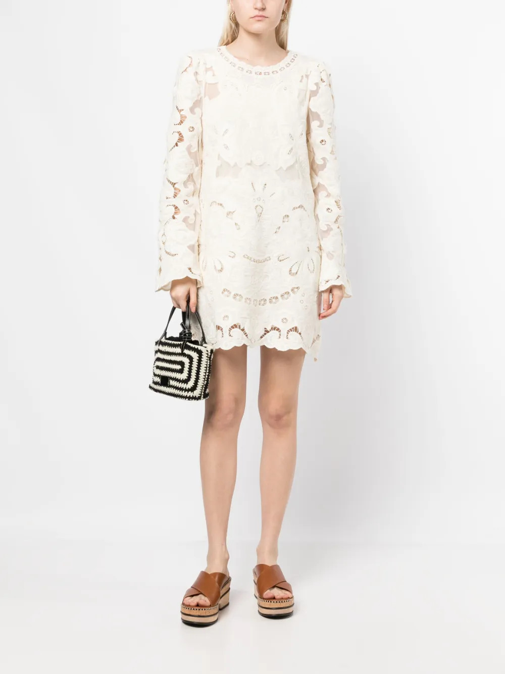 Lysa floral-lace minidress | Farfetch Global