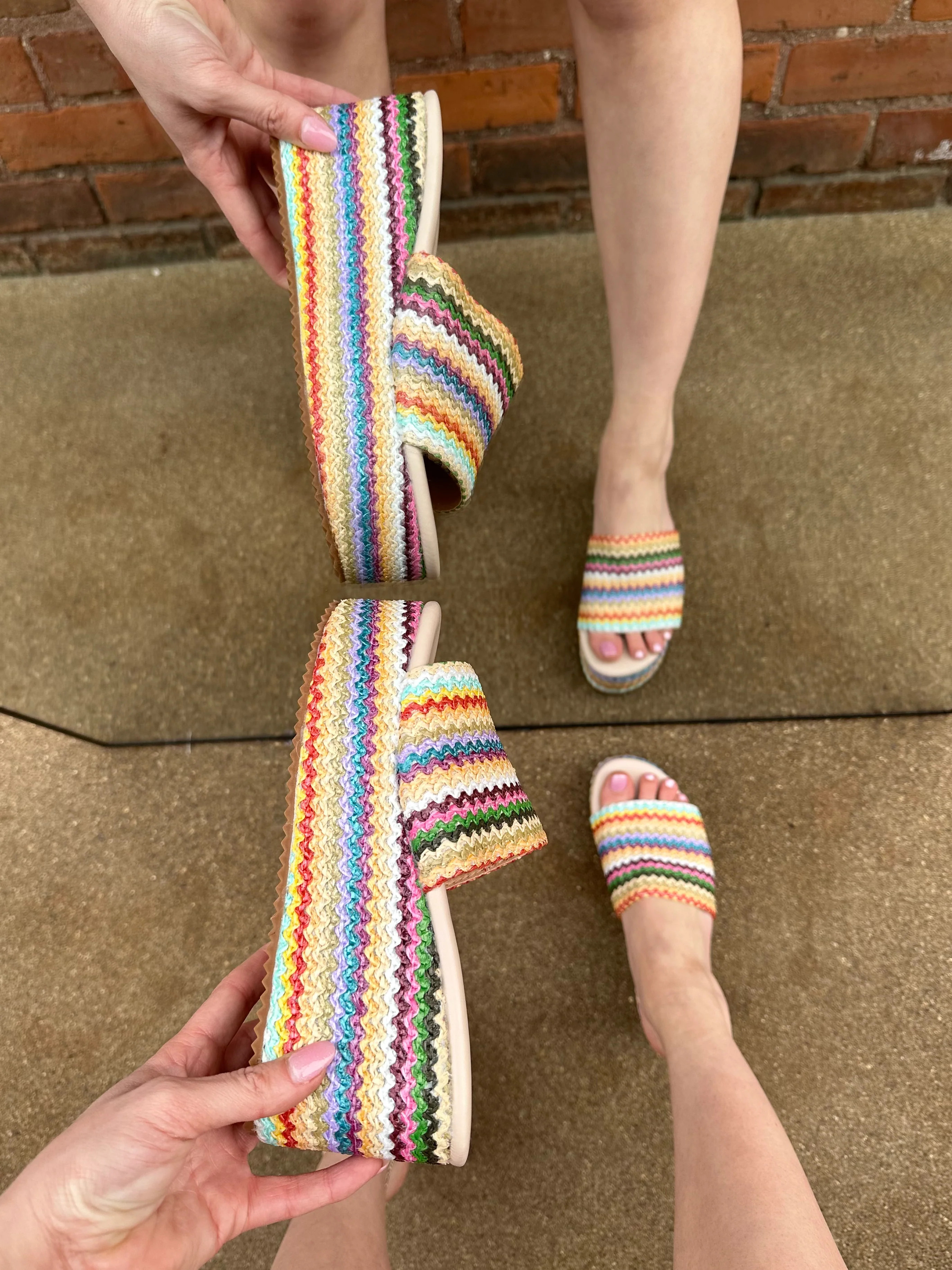 Esmeralda Platform Slide Wedge | Willow Boutique