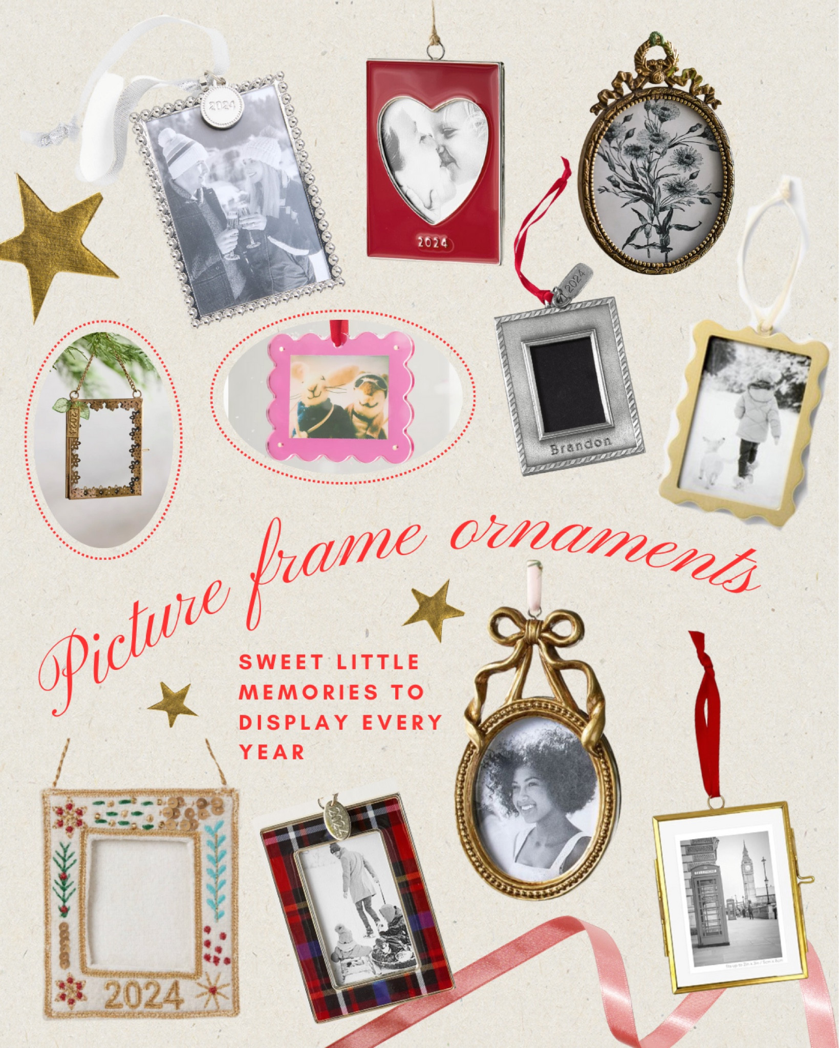 Picture frame ornaments for a yearly memory💗

#LTKGiftGuide #LTKHoliday #LTKSeasonal