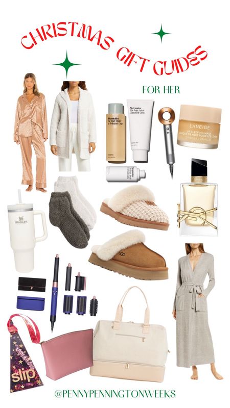 Gifts for her! Or me 🤣. I’m sharing some of my favorite things that I love and a few things that are on my wish list. Each of these gifts are great for the women in your life. Cozy slippers and loungewear, my favorite self-care items and a few other gift ideas.

#LTKHoliday #LTKSeasonal #LTKstyletip