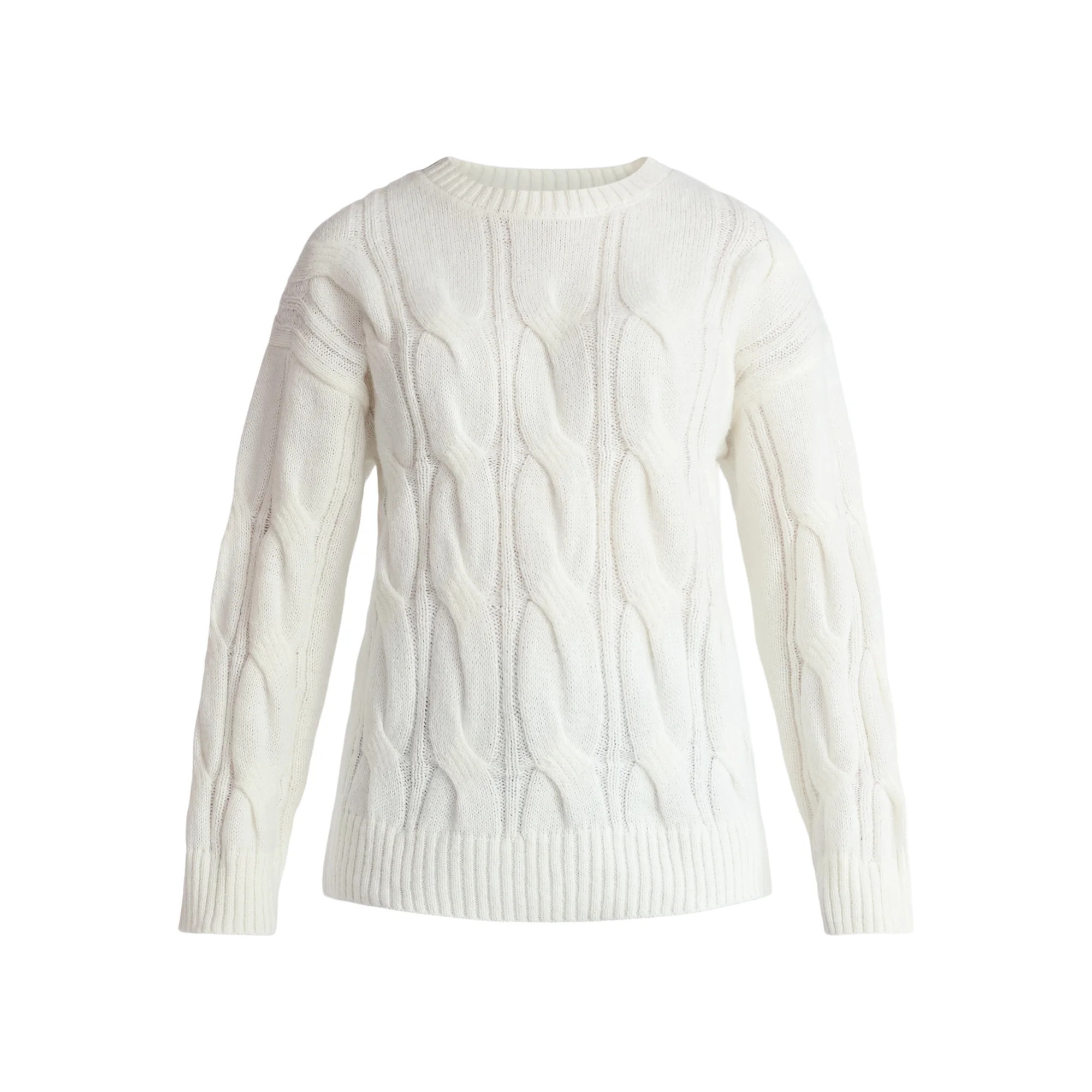 Madden NYC Women's Cable Knit Sweater, Midweight, Sizes XXS-XXL | Walmart (US)