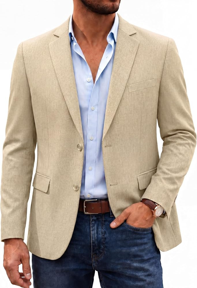 COOFANDY Men's Casual Blazer Unlined Sport Coat Regular Fit Suit Jacket | Amazon (US)