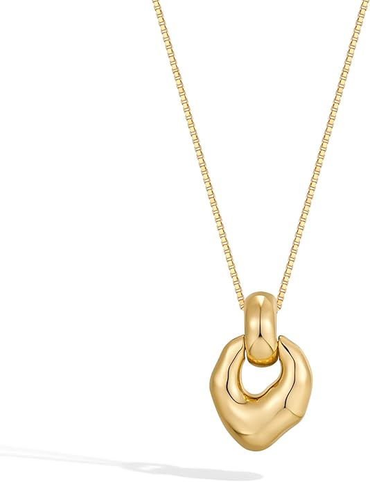 Pendant Necklace for Women Statement Gold Silver Necklace Trendy Jewelry for Women | Amazon (US)