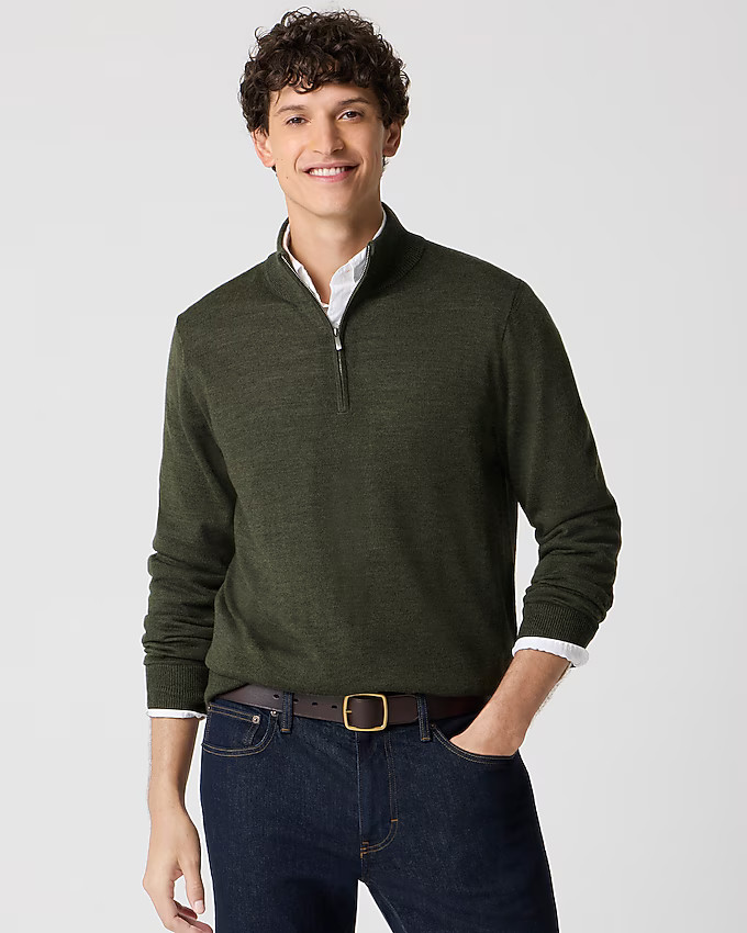 Merino wool-blend half-zip | J.Crew Factory