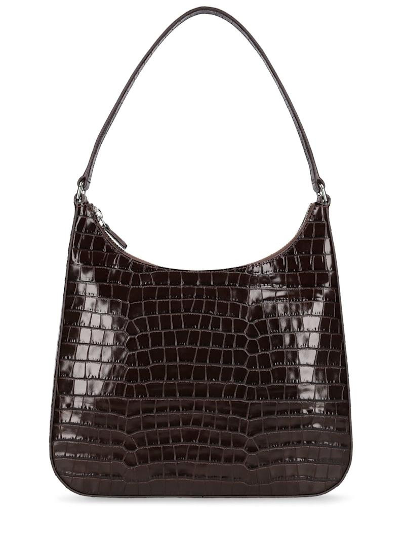 Alec croc embossed leather shoulder bag | Luisaviaroma
