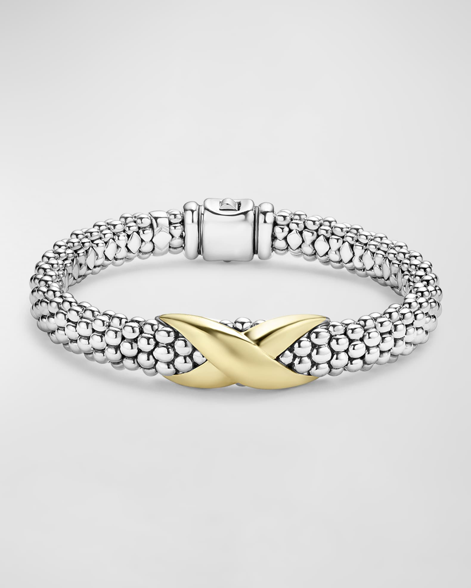 Embrace Sterling Silver and 18K Gold Bracelet, 9mm | Neiman Marcus
