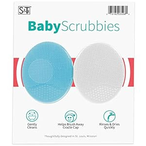 S&T INC. Exfoliating and Massaging Cradle Cap Bath Brushes for Baby, Silicone - 2 Inch x 2.5 Inch... | Amazon (US)