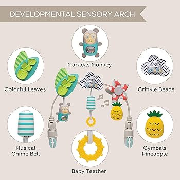 Taf Toys Baby Stroller Arch Toy Baby Crib Mobile Musical Toys Ideal for Newborn Sensory Toy 0-24 ... | Amazon (US)