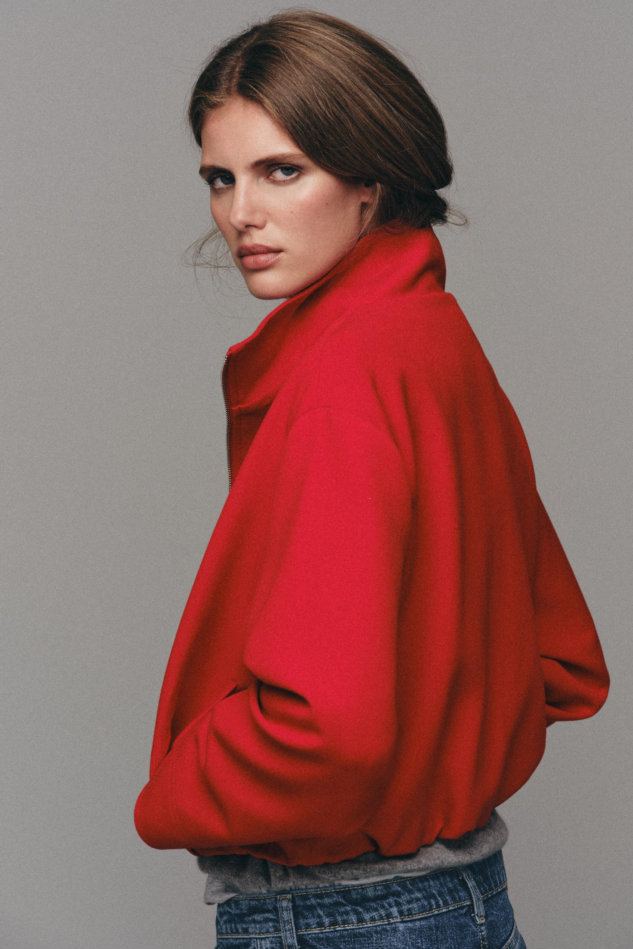 STAND-UP COLLAR BOMBER JACKET | Zara Canada