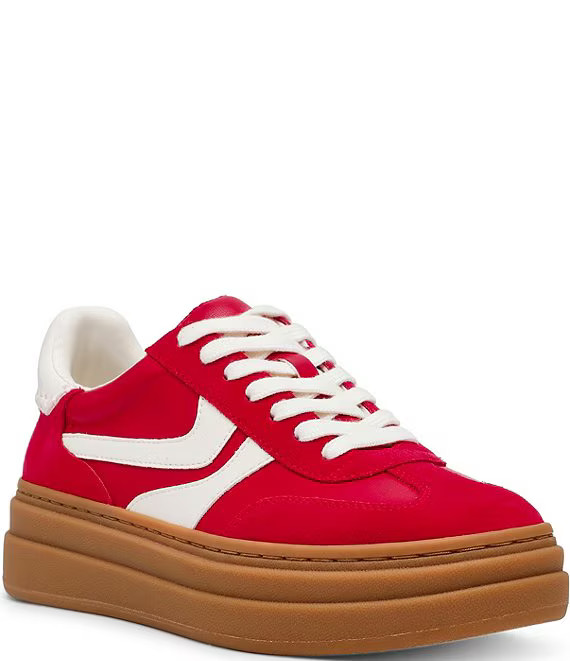 Steve Madden Dodge Mixed Media Low-Top Platform Sneakers | Dillard's | Dillard's