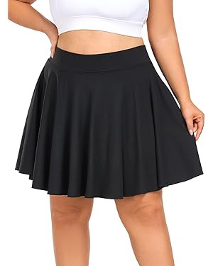 Moon Wood Knee Length Skirts for Women 4 Pockets High Waisted Plus Size Womens Tennis Skirt Athle... | Amazon (US)