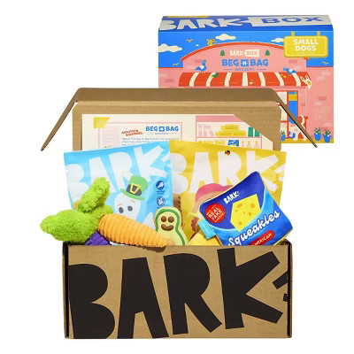 BARK Beg-n-Bag Small Box Dog Plush Toy Set - 5pc | Target
