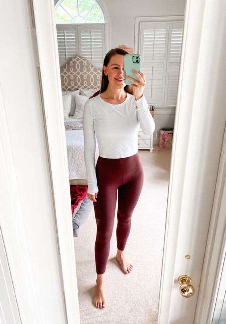 My favorite Amazon activewear brand is on SALE!!! Most pieces are 20% off! Only time they ever go on sale. White crop top. Long sleeve crop top. 

Activewear. Lululemon align legging dupe. Crop top. Fitness set. Athleisure. Gift ideas. Gifts for her. Lululemon dupes. Amazon finds. Found it on Amazon. #LTKCyberWeek 

#LTKfindsunder50 #LTKfitness