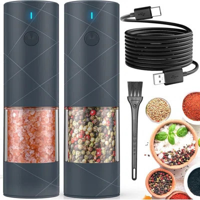 2-pack Electric Salt & Pepper Grinder Grey | Wayfair North America