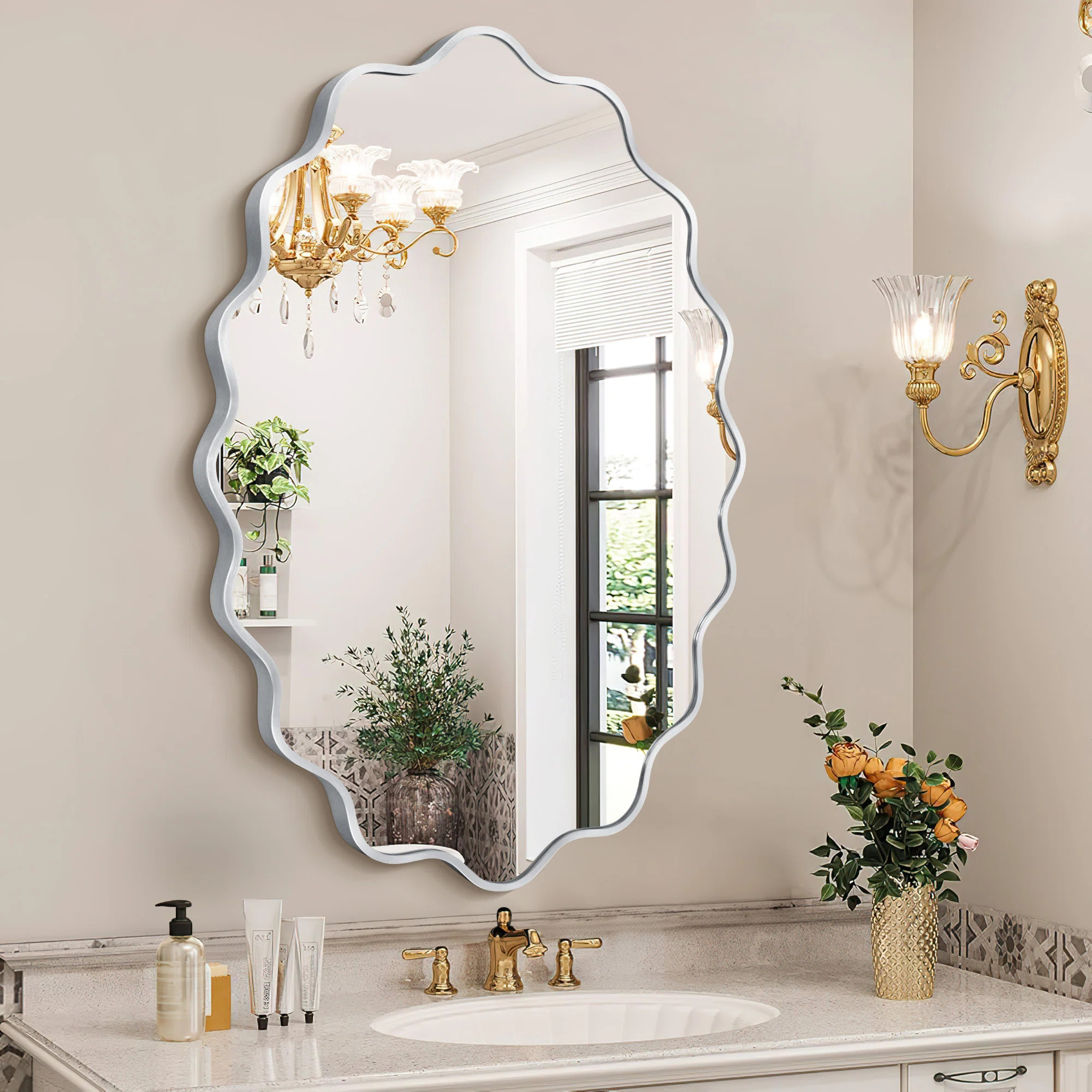 House of Hampton® Scalloped Oval Metal Wall Mirror & Reviews | Wayfair | Wayfair North America