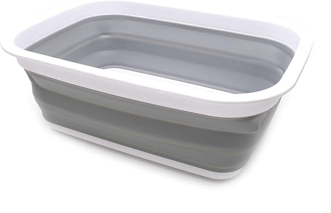 SAMMART 9.2L (2.37Gallon) Collapsible Wash Basin - Foldable Outdoor Picnic Basket - Portable Plas... | Amazon (US)