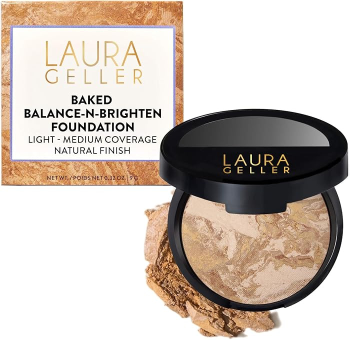 LAURA GELLER NEW YORK Award-Winning Baked Balance-n-Brighten Color Correcting Powder Foundation -... | Amazon (US)