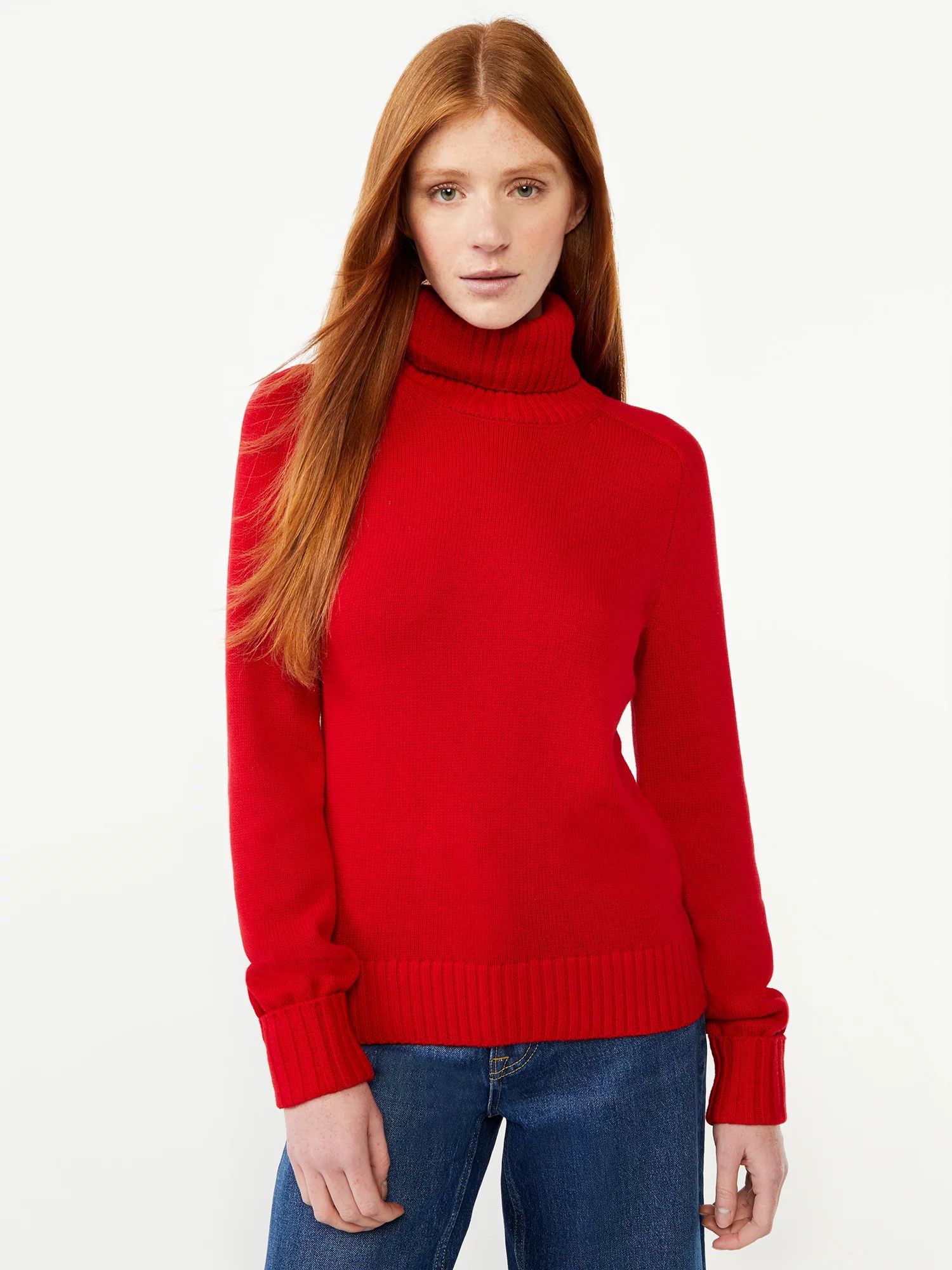 Free Assembly Women's Rib Turtleneck Sweater, Midweight - Walmart.com | Walmart (US)