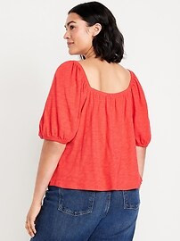 Square-Neck Puff-Sleeve Top | Old Navy (US)