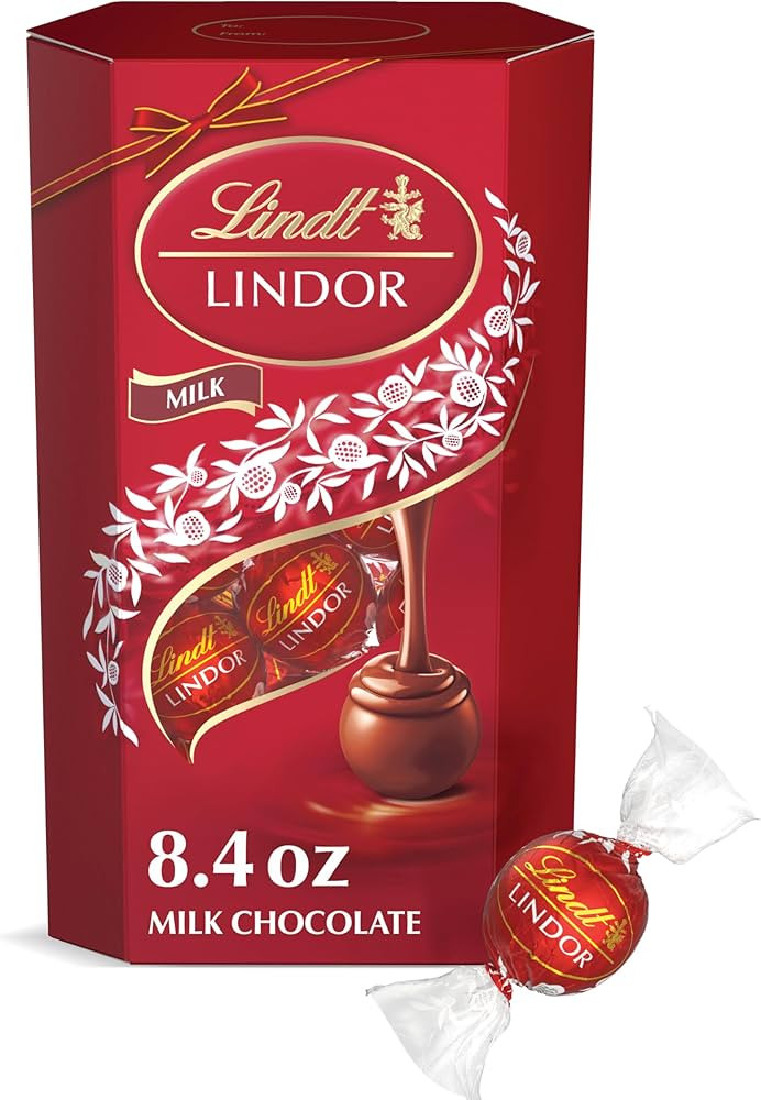 Lindt LINDOR Milk Chocolate Candy Truffles Gift Box, 8.4 oz. | Amazon (US)