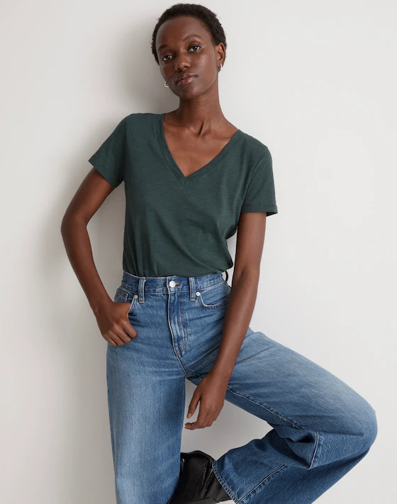 Whisper Cotton V-Neck Tee | Madewell