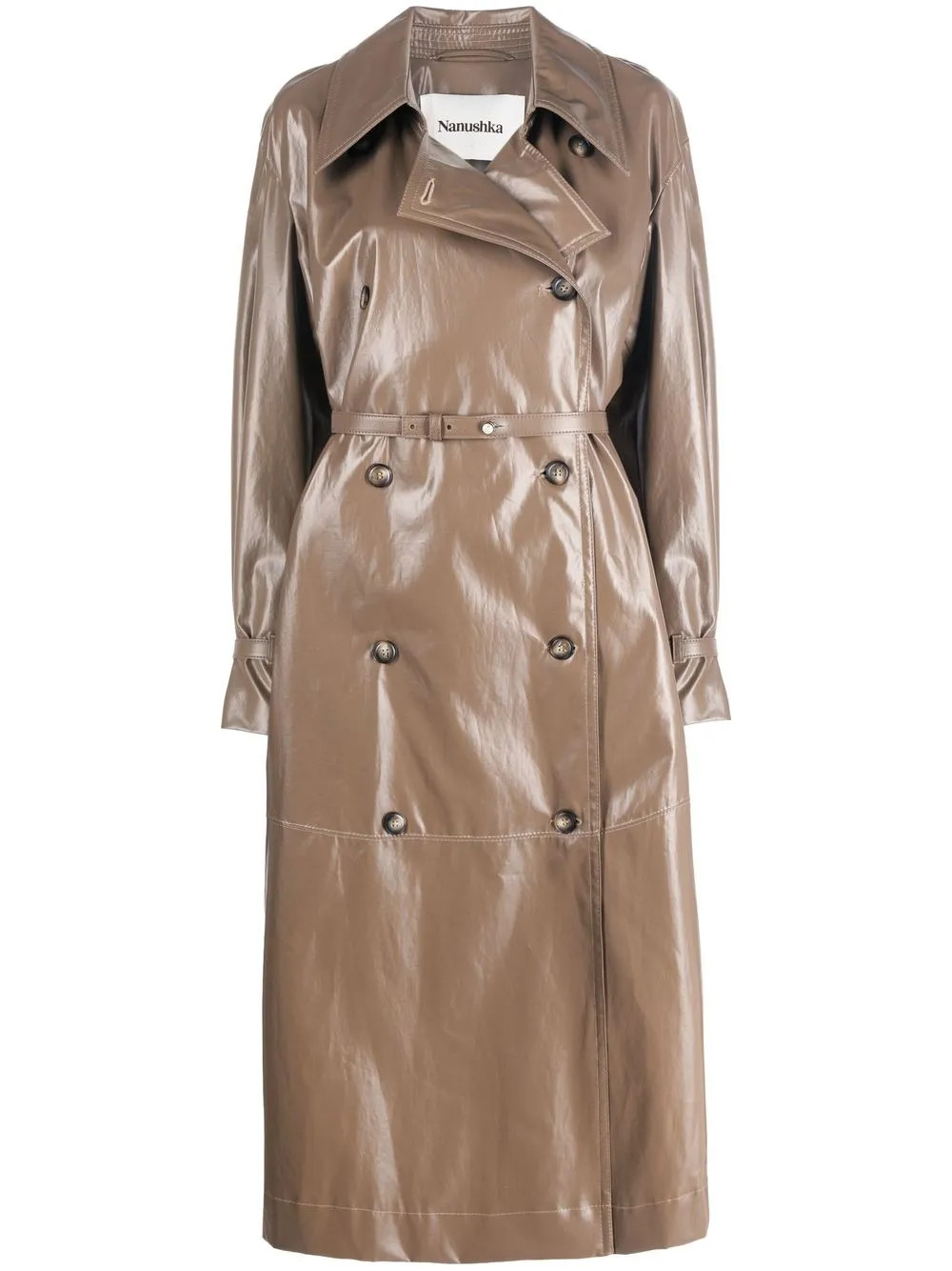 belted double-breasted trench coat | Farfetch Global