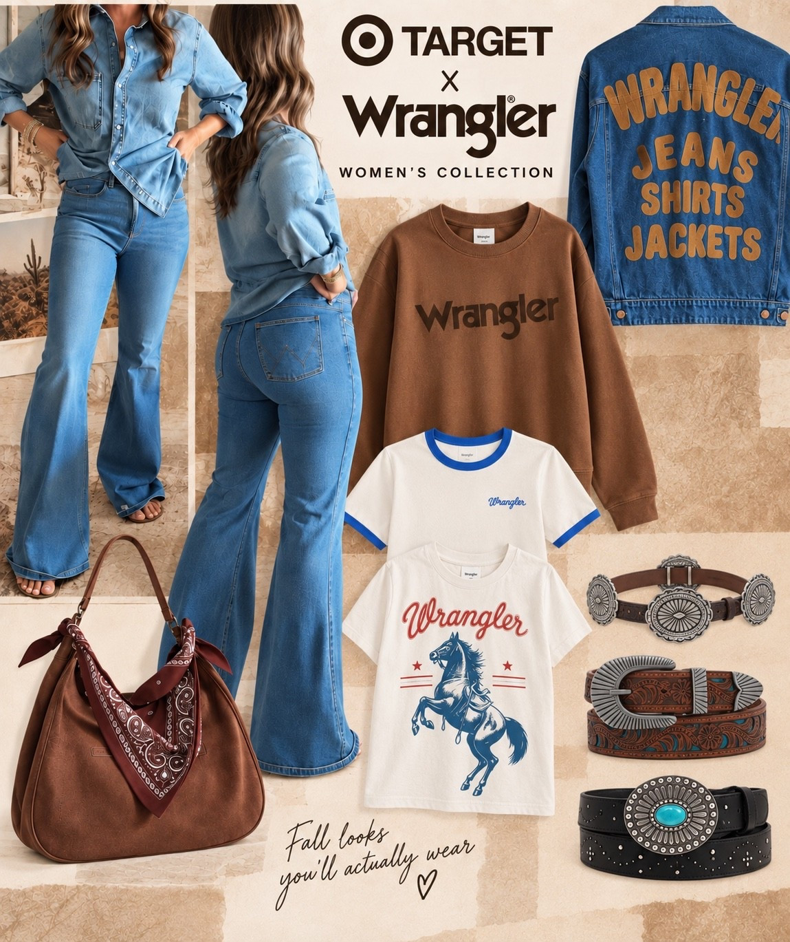 #targetpartner @Target so excited for this new drop with Wrangler. The new women’s collection is full of denim, western inspired jackets, graphic tees and the cutest fall accessories. These pieces are so on trend for fall 2026! I have a feeling items will go quick as this is limited time online and select Target stores! #targetstyle #wrangler #fallfashion

#LTKootd #LTKOver40 #LTKSaleAlert