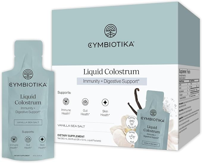 CYMBIOTIKA Liquid Colostrum, 1.5g Full Spectrum Colostrum, Grass-Fed Bovine Colostrum for Gut Hea... | Amazon (US)