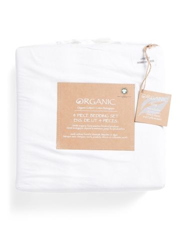 Organic Cotton Rainfall Duvet Set With Fitted Sheet And Pillowcases | Marshalls