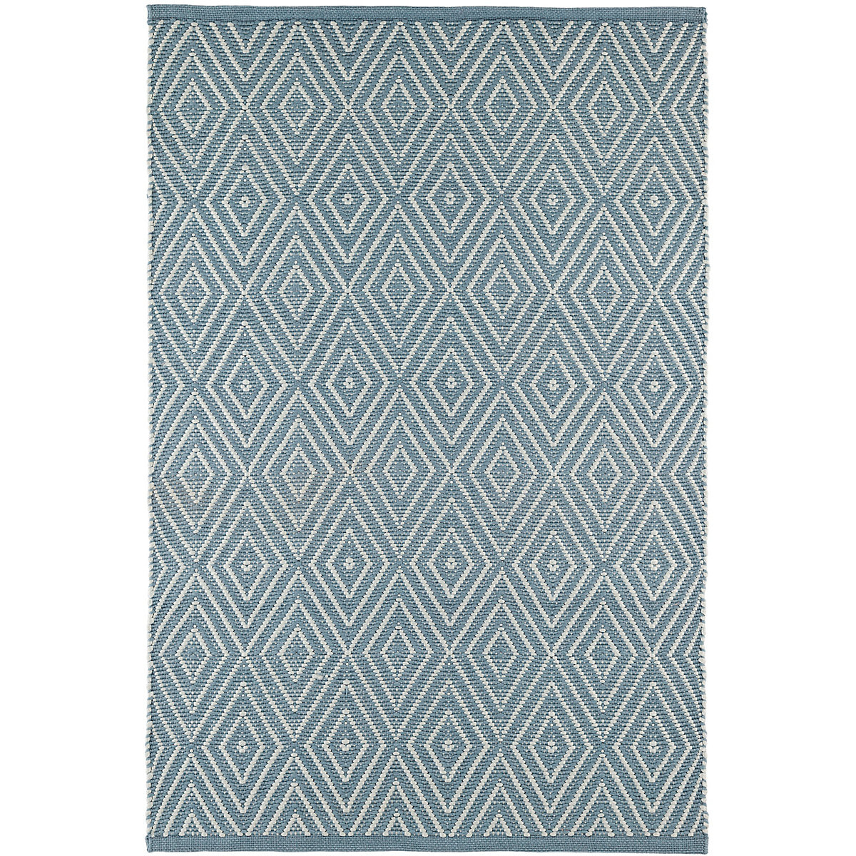 Diamond Slate/Light Blue Indoor/Outdoor Rug | Dash &amp; Albert | Annie Selke