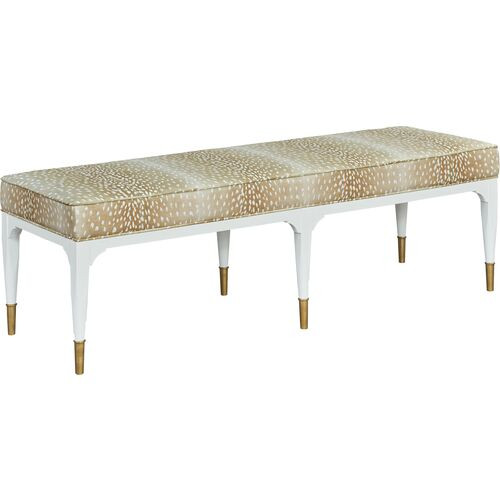 Noel Bench, Alabaster/Natural Fawn | One Kings Lane
