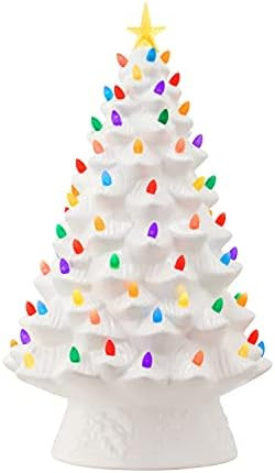 Mr. Christmas en_US 18" Nostalgic Christmas Tree, White | Amazon (US)