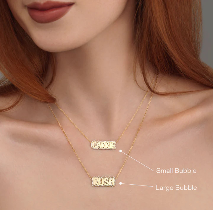 Large Bubble with Pave Outline Necklace | Stephanie Gottlieb Fine Jewelry