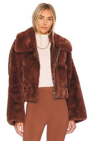Tularosa Charlie Teddy Faux Fur Jacket in Cappuccino from Revolve.com | Revolve Clothing (Global)