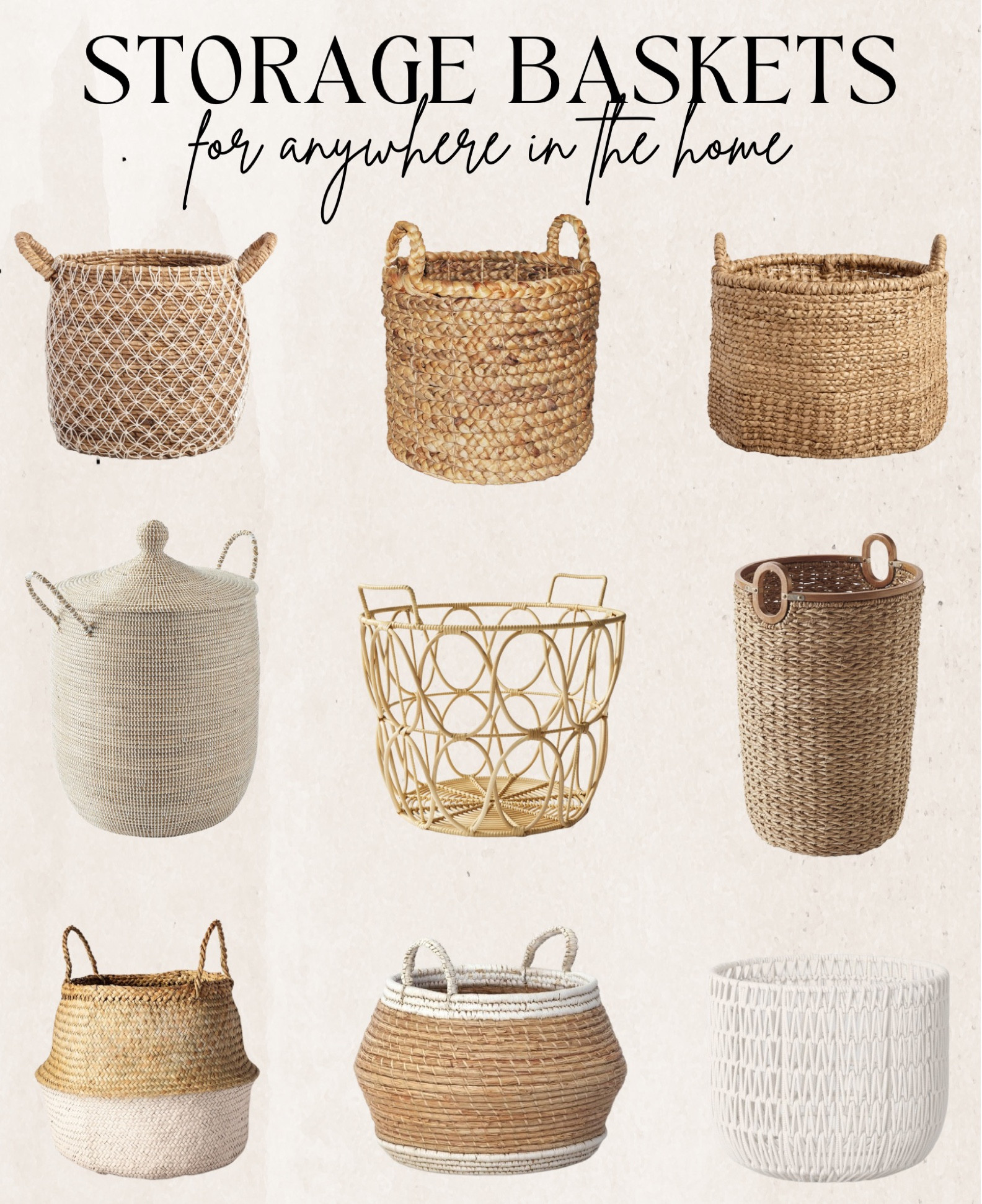 Storage baskets for anywhere in the home. Budget friendly. For any and all budgets. mid century, organic modern, traditional home decor, accessories and furniture. Natural and neutral wood nature inspired. Coastal home. California Casual home. Amazon Farmhouse style budget decor

#LTKFind #LTKsalealert #LTKhome